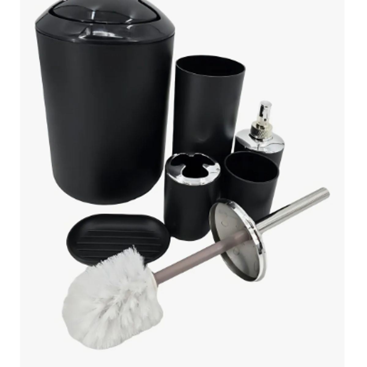 GENERICO - Juego de Accesorios para Baño de 6 Piezas con Dispensador