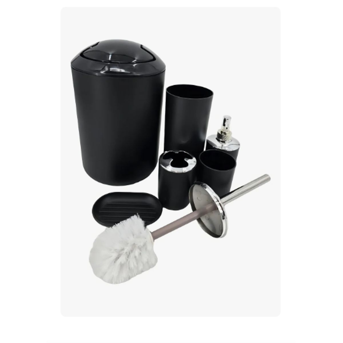 GENERICO - Juego de Accesorios para Baño de 6 Piezas con Dispensador