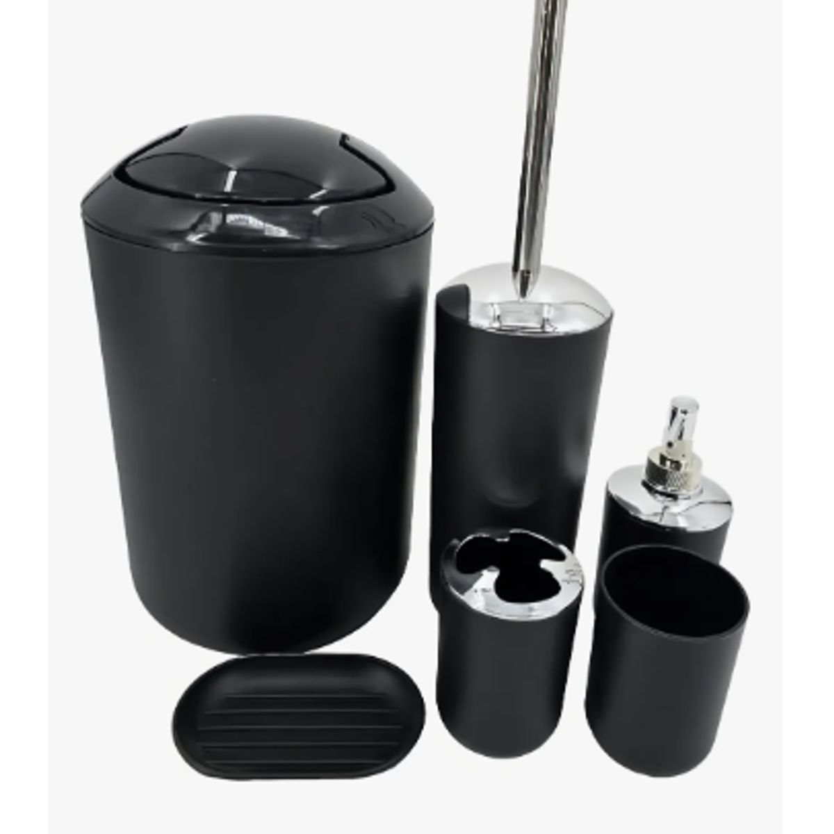 GENERICO - Juego de Accesorios para Baño de 6 Piezas con Dispensador