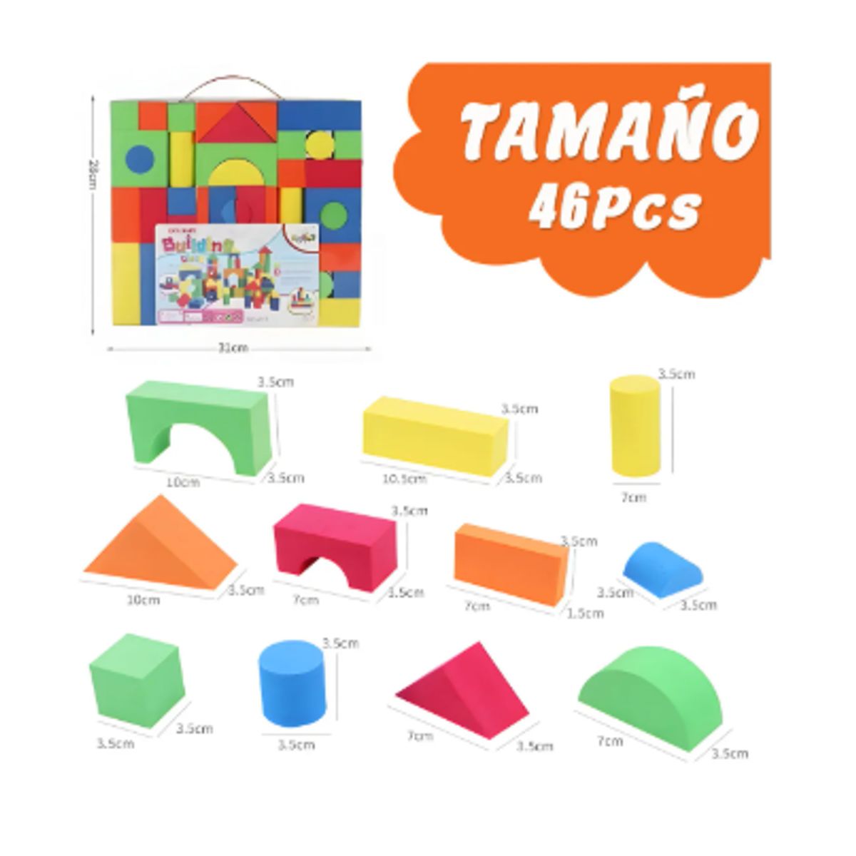 GENERICO - Bloques De Espuma De Construcción Stem Niños Regalos 46pcs