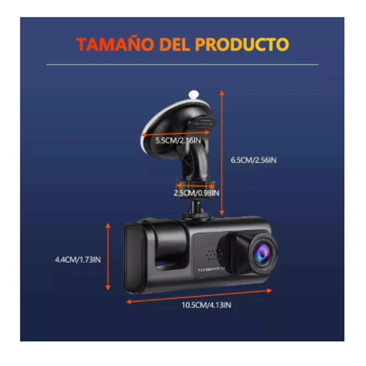 GENERICO - Cámara Para Auto Hd 1080p+wifi Accesorio Dashcamera 3 Cámara