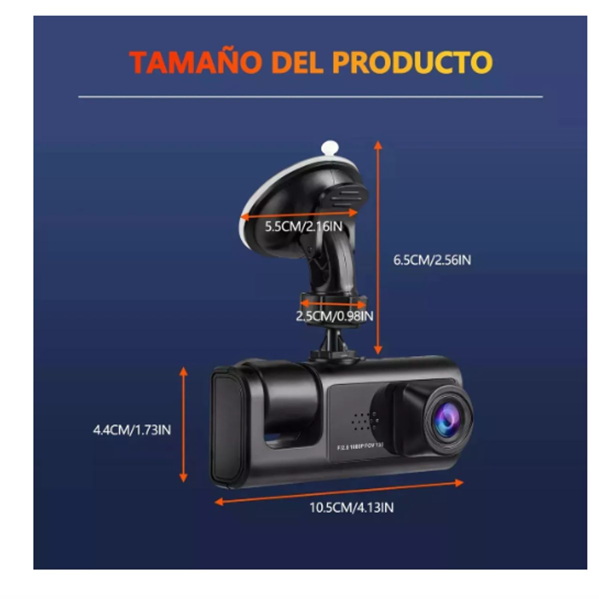 GENERICO - Cámara Para Auto Hd 1080p+wifi Accesorio Dashcamera 3 Cámara