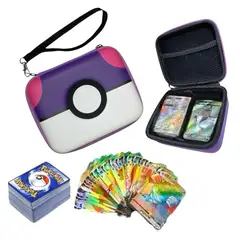 GENERICO - Estuche Tarjetero Rígido Protector Cartas Pokemon morado
