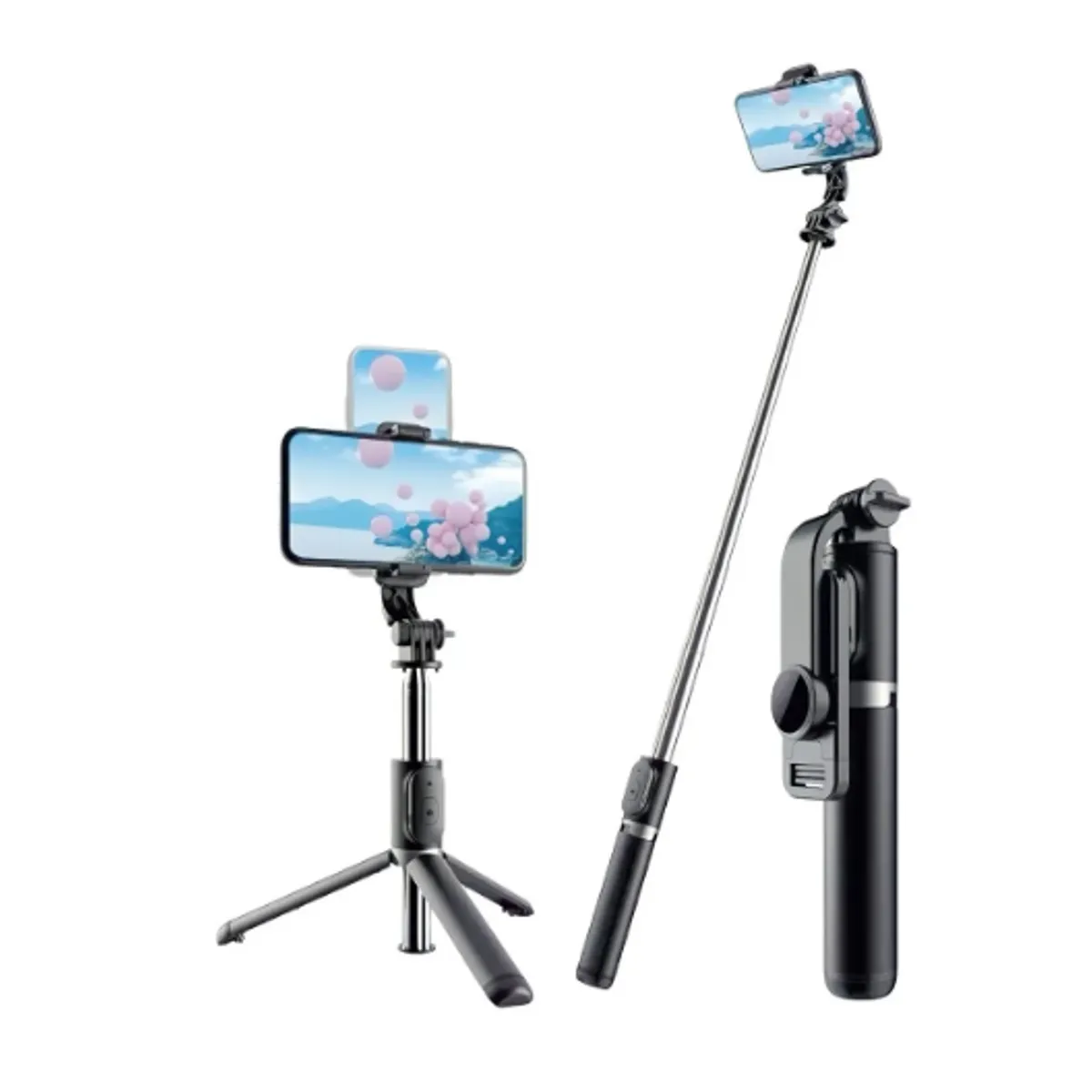 GENERICO - Palo Selfie Trípode Baston Extensible Bluetooth