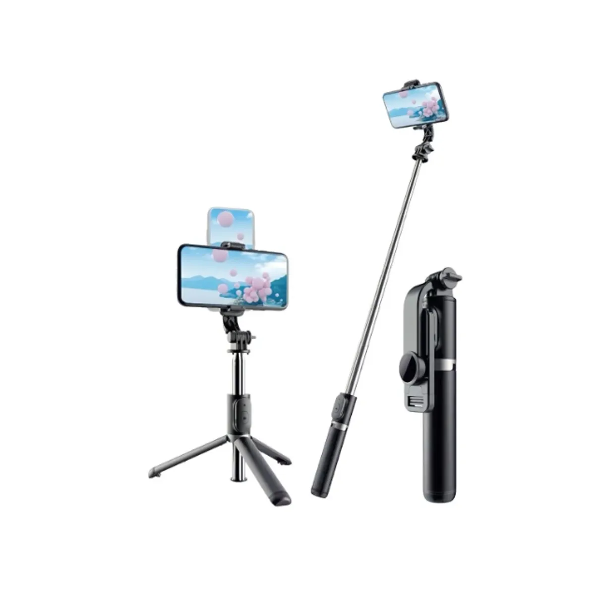 GENERICO - Palo Selfie Trípode Baston Extensible Bluetooth