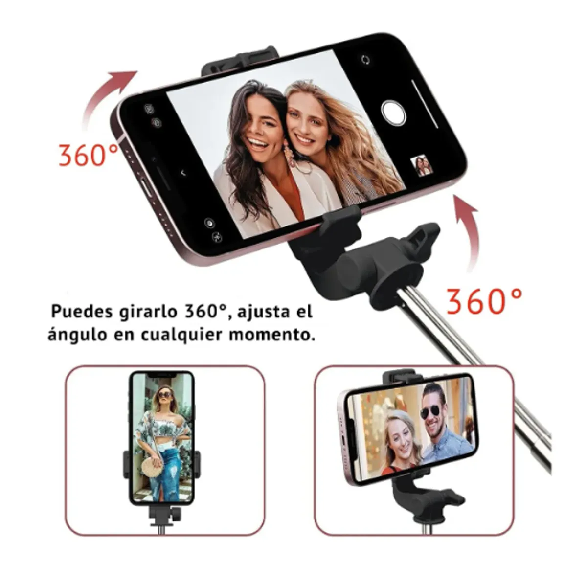 GENERICO - Palo Selfie Trípode Baston Extensible Bluetooth
