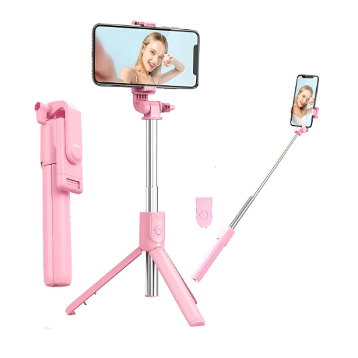 GENERICO - Palo Selfie Trípode Baston Extensible Bluetooth
