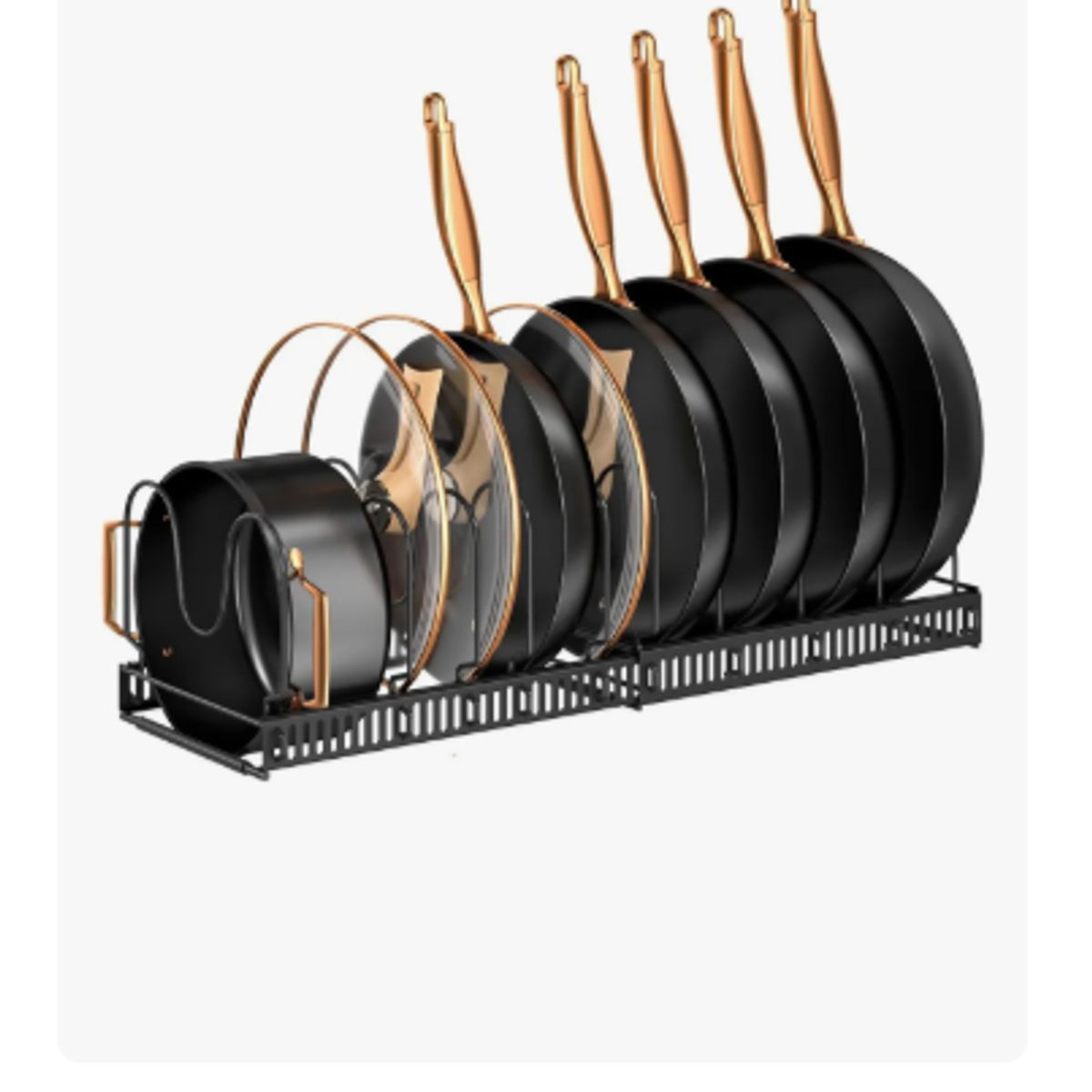 GENERICO - Rack Organizador Tapa Ollas Expandible Cocina Menaje Tablas