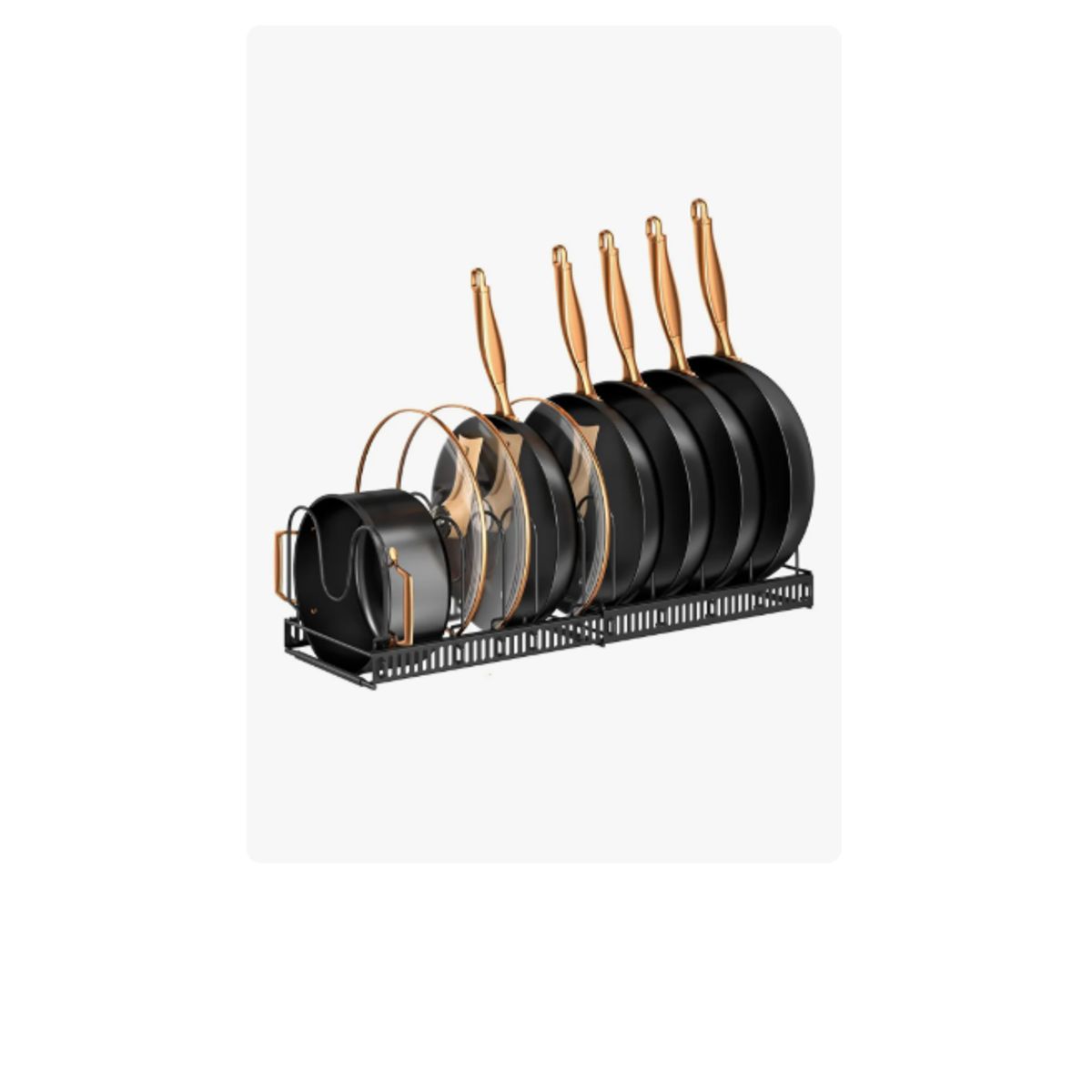 GENERICO - Rack Organizador Tapa Ollas Expandible Cocina Menaje Tablas