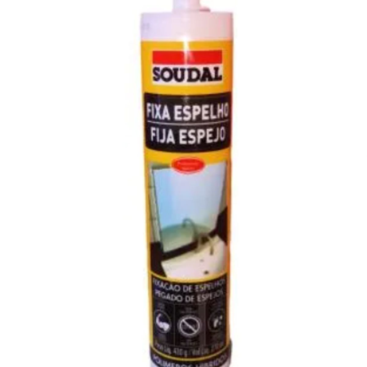 SOUDAL - Silicona Para Pegar Espejos Blanca 270 Ml. Soudal