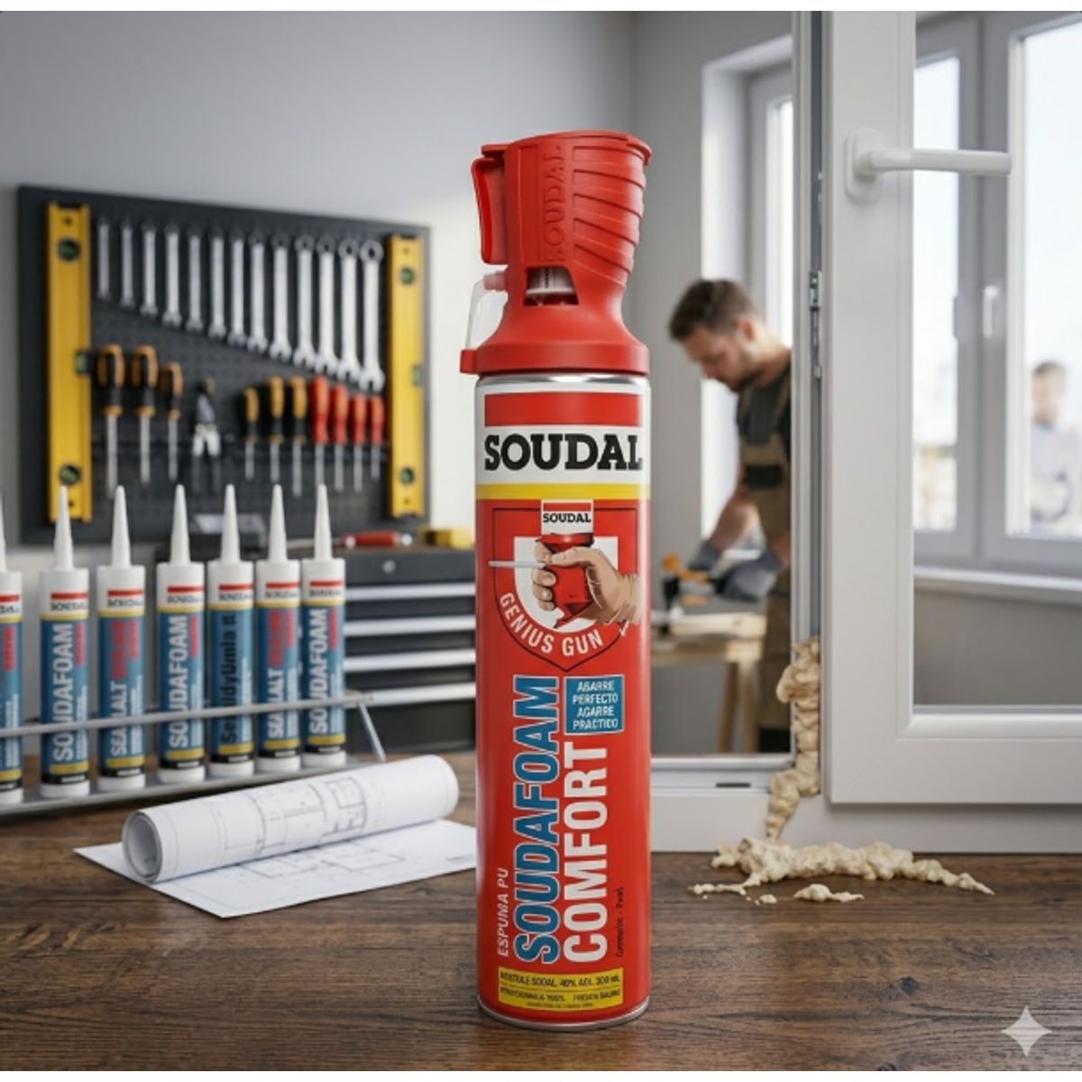 SOUDAL - Espuma Expansiva De Poliuretano Reutilizable 600 Ml. Soudal