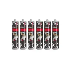 GENERICO - Silicona Sellador Tapagoteras Rex 300 Ml. 6 Unidades