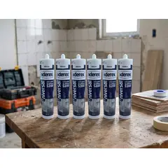 GENERICO - Silicona Sellador Acética Blanca 280 Ml. Aderex 6 Unidades