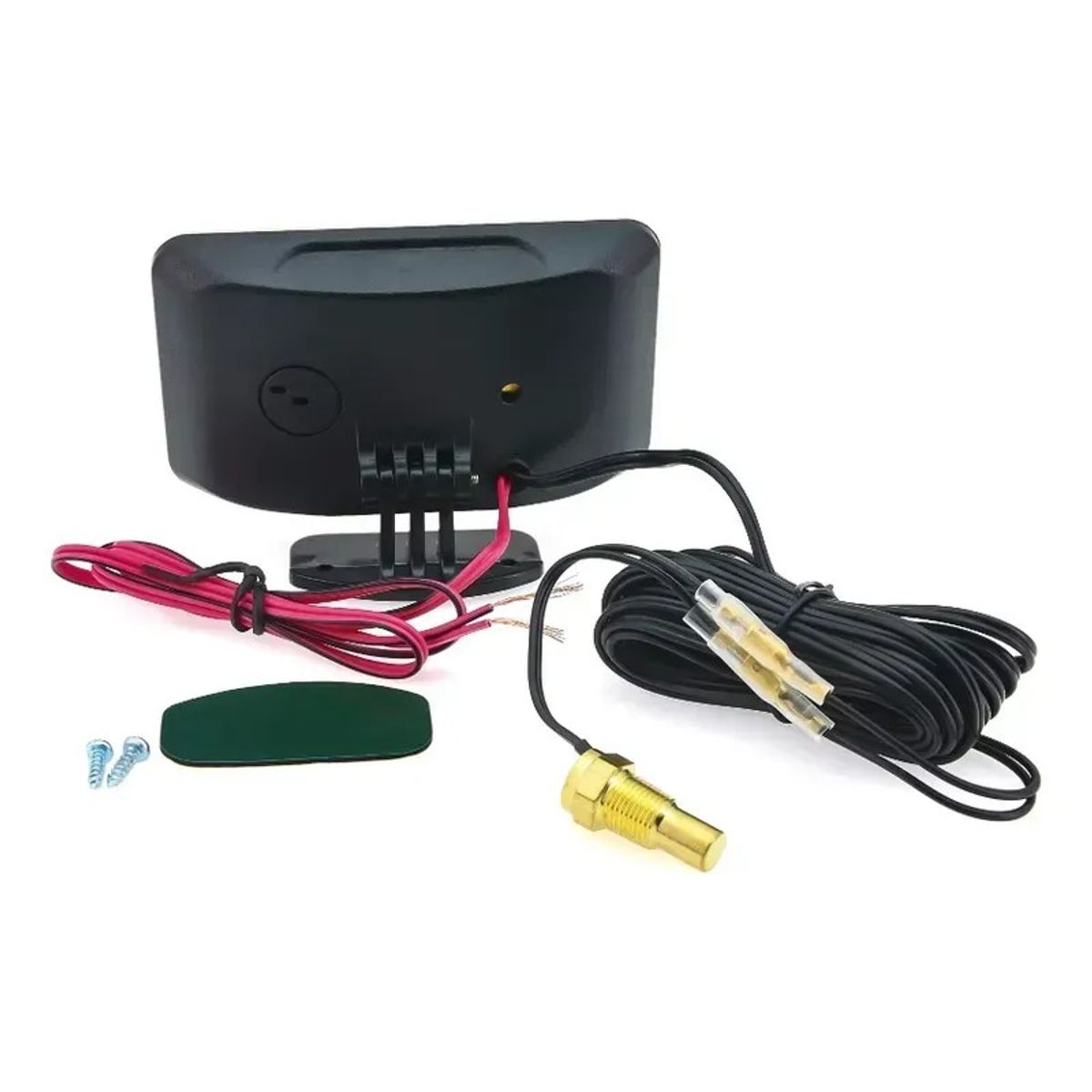 KUANGYE - Reloj Marcador De Temperatura + Voltímetro Digital 12v-24v Negro