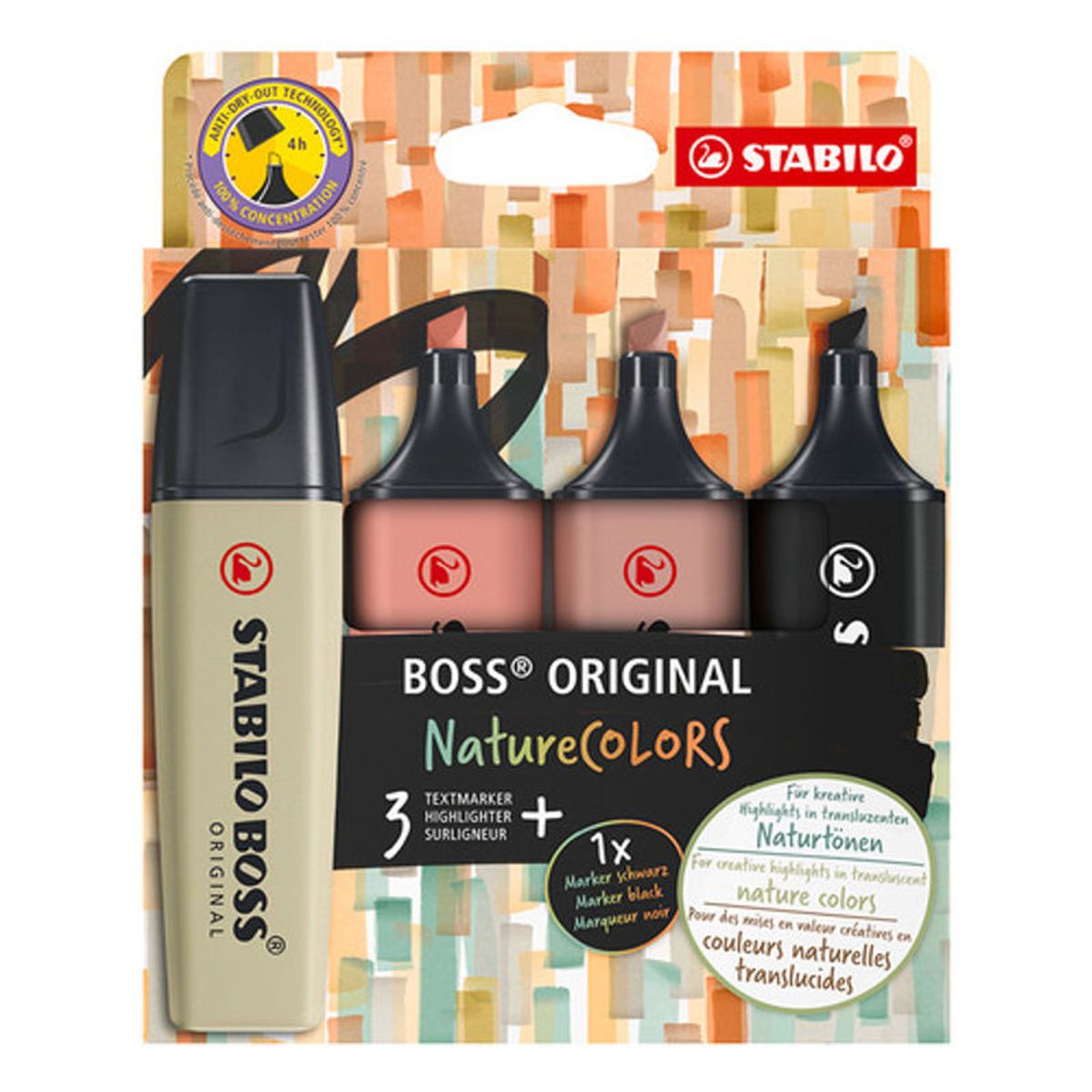 STABILO - Stabilo Destacador Boss Original Naturecolors Pack De 4