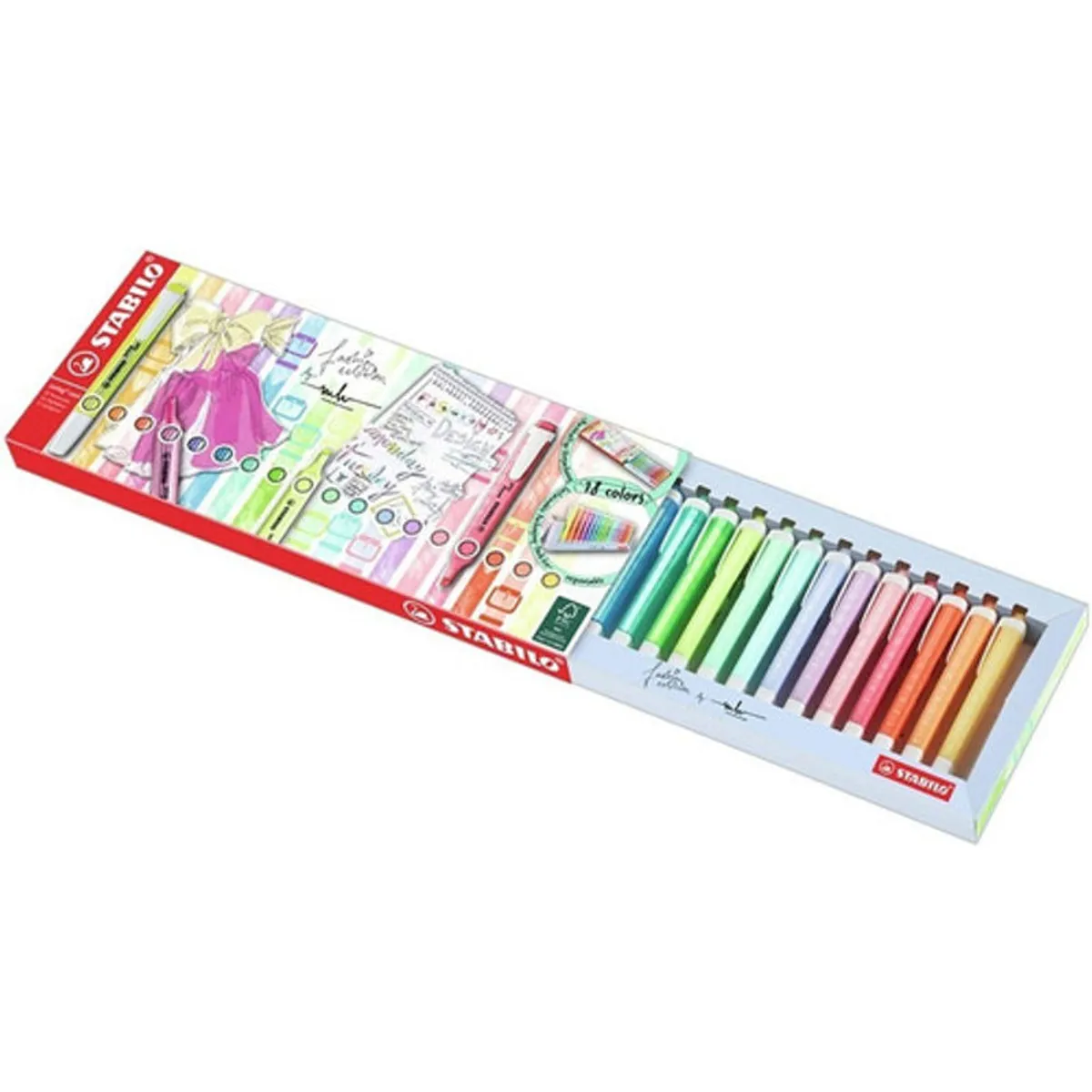 STABILO - Set 18 Deskset Destacadores Stabilo Swing Cool Neón Pastel