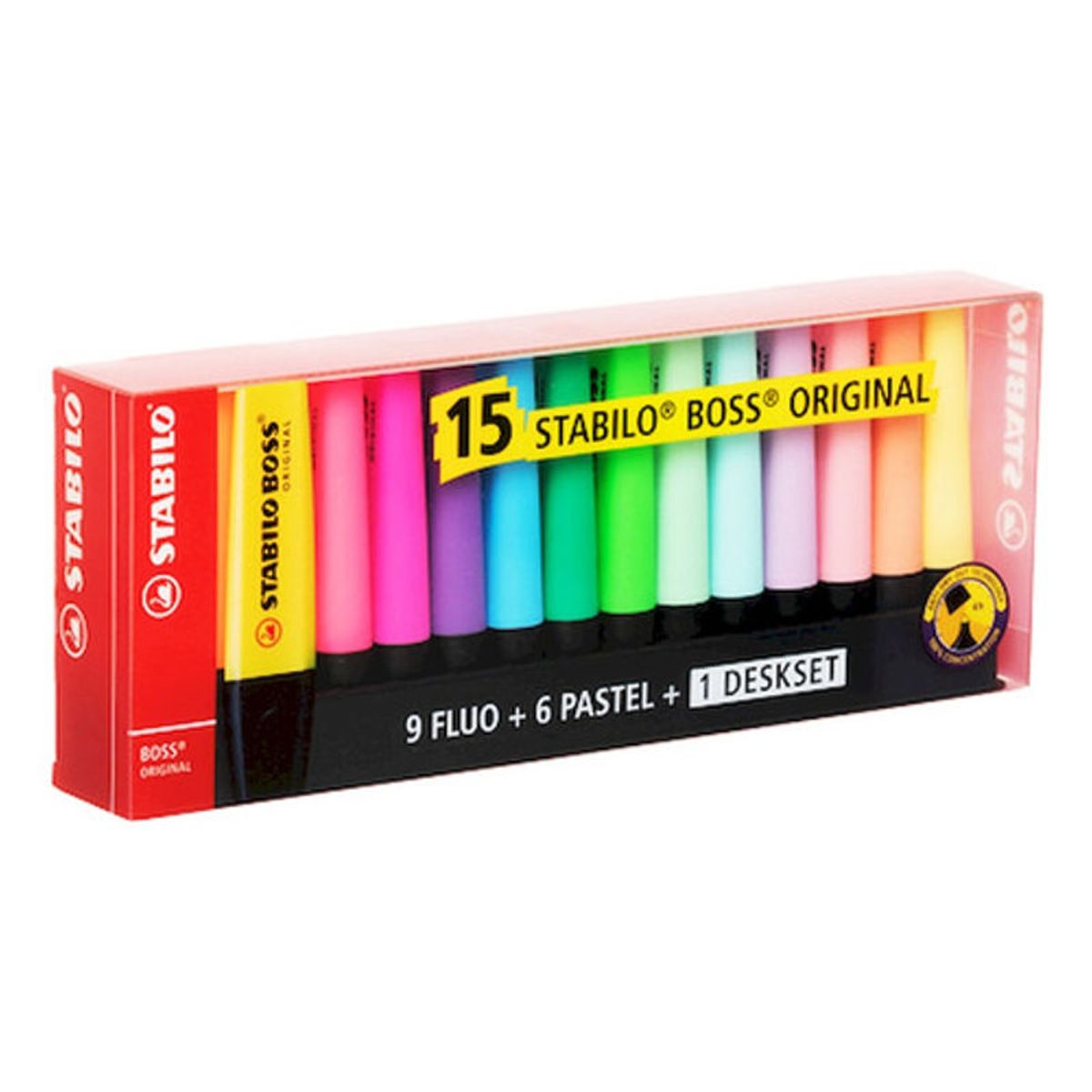 STABILO - Stabilo Set 15 Destacadores Boss Original + Base Neon Y Pastel