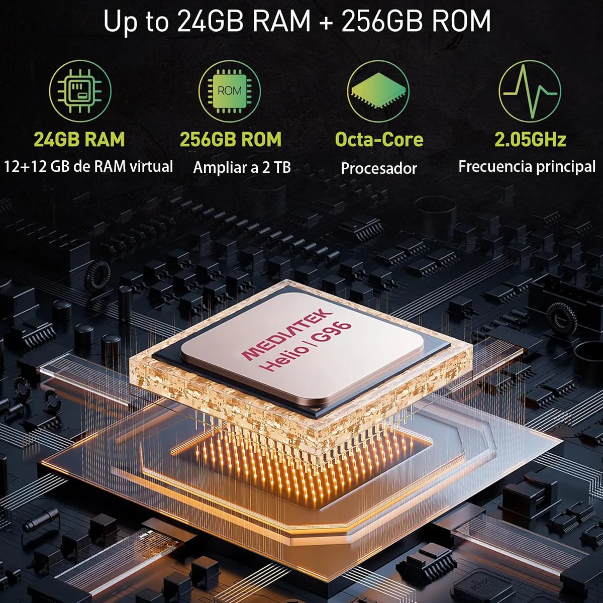 ULEFONE - Ulefone Power Armor 24 Celular 24GB+256GB-Negro