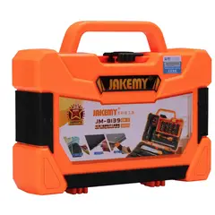 JAKEMY - Kit De Herramientas Para Electrónica 47 Piezas Naranja