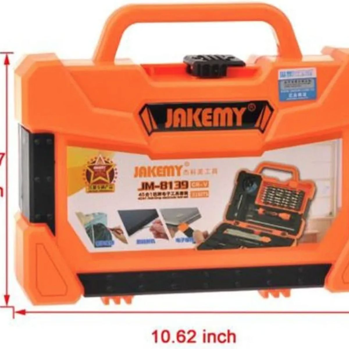 JAKEMY - Kit De Herramientas Para Electrónica Jakemy 47 Piezas Naranja