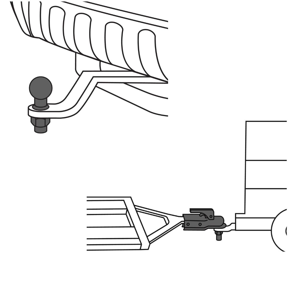TRUPER - Pack de Remolque Bola de Arrastre y Acoplador 910 kg Truper