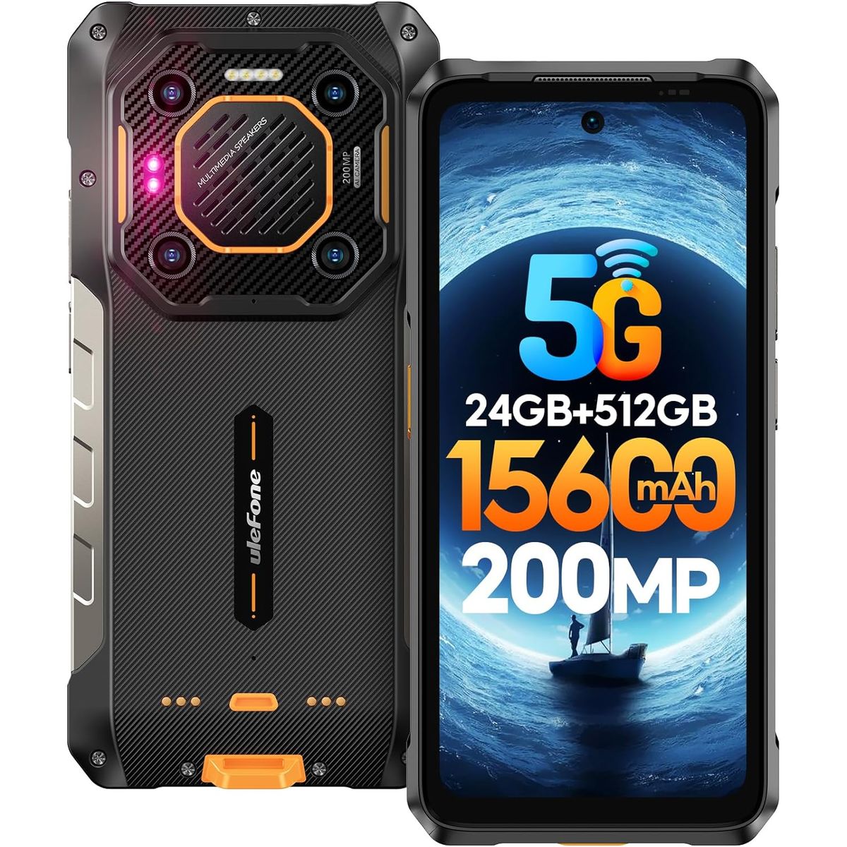ULEFONE - Ulefone ARMOR 26 ULTRA 5G Celular 24GB+512GB-Negro