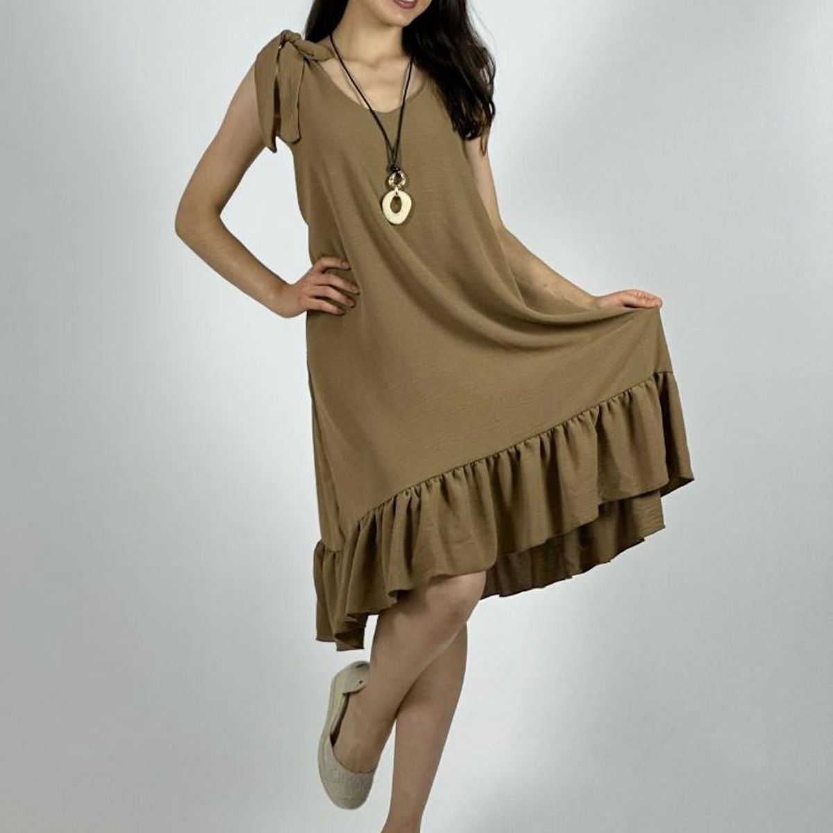 ENIGMATICA BOUTIQUE - Mini Vestido Amarra en Hombros