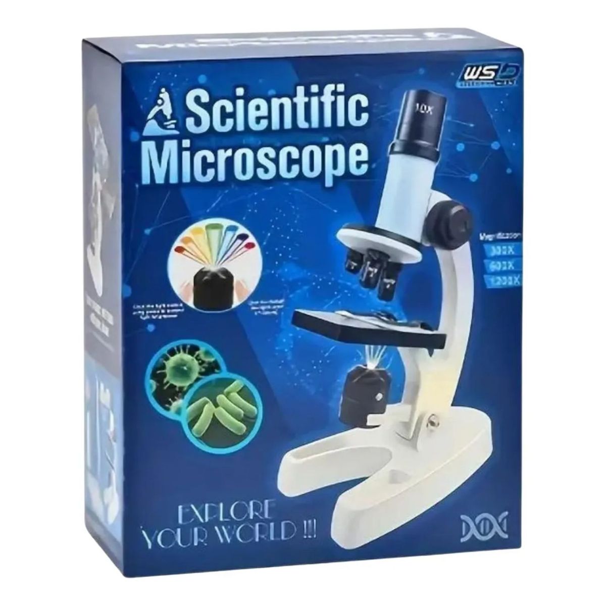 GENERICO - Kit De Ciencia Para Niños Microscopio Juguete Educativo