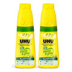 JOVI - Pack 2 Uhu Pegamento Liquido Twist&glue Renature 35 Ml Unid