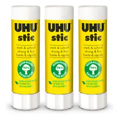 UHU - Pack 3 Pegamentos En Barra Stic 40grs