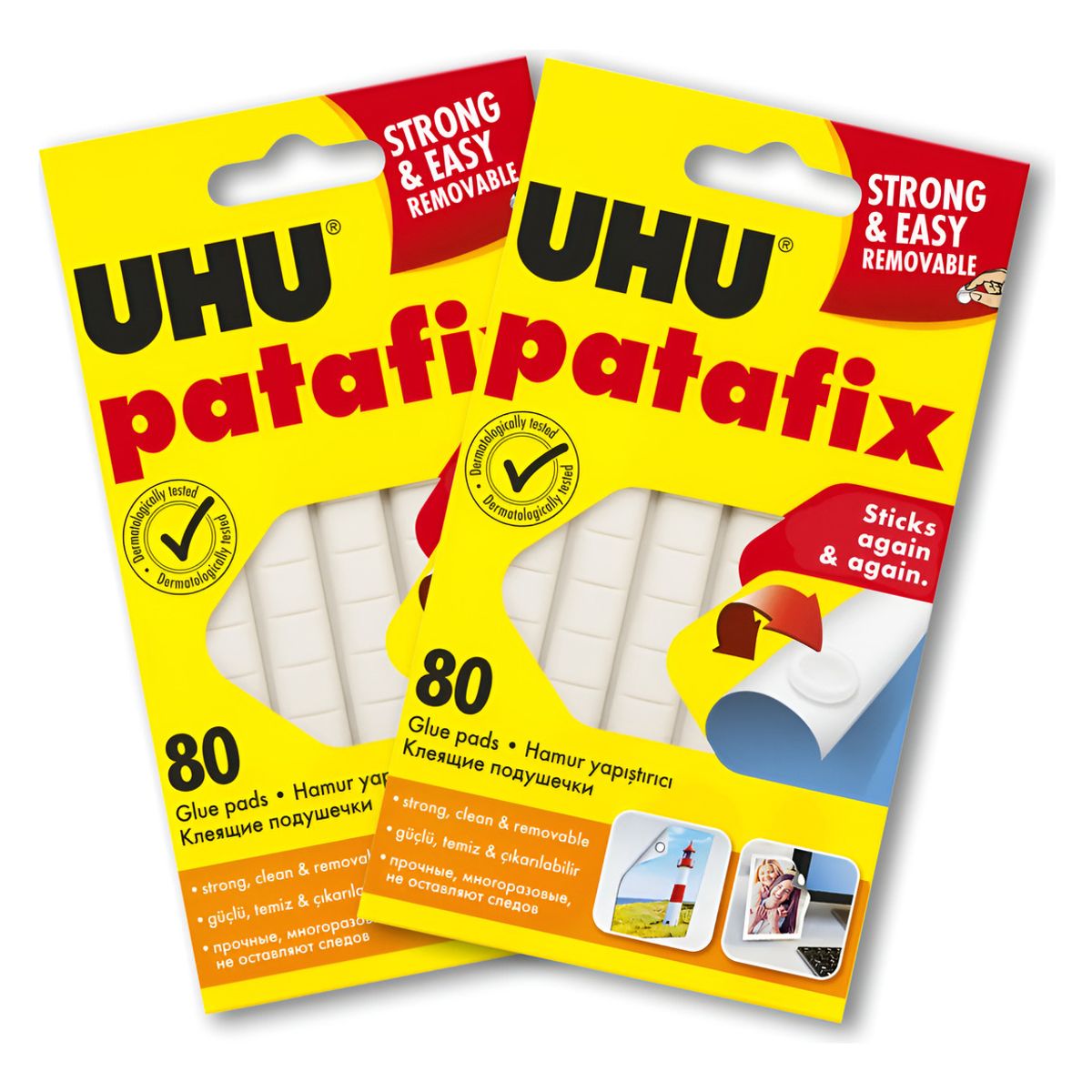 UHU - Pack 2 Uhu Patafix Adhesivo Masilla Blanco Multiuso