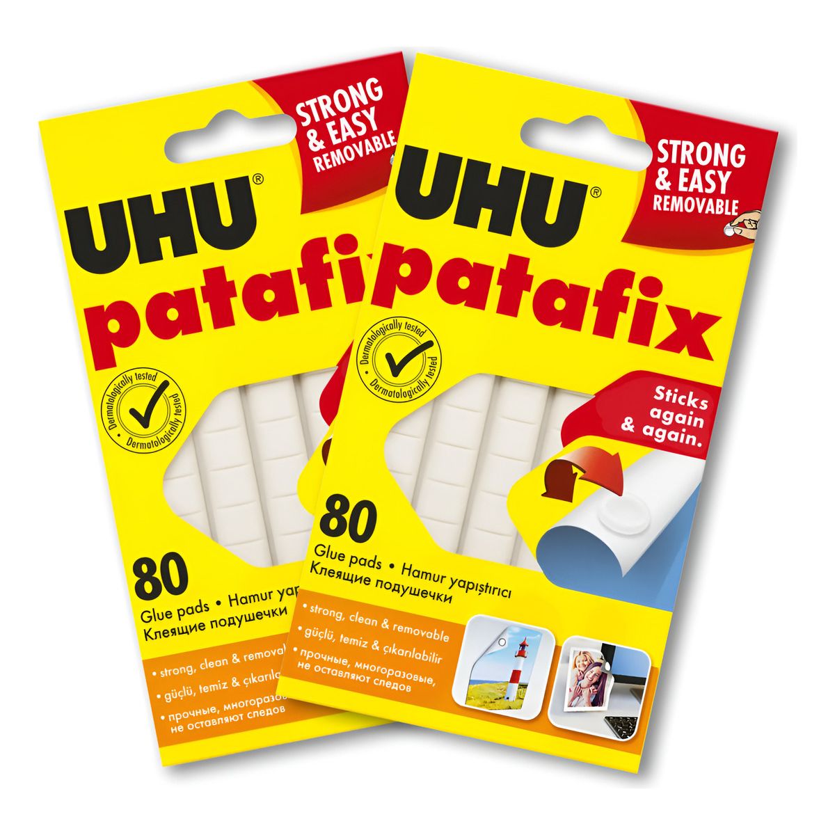 UHU - Pack 2 Uhu Patafix Adhesivo Masilla Blanco Multiuso