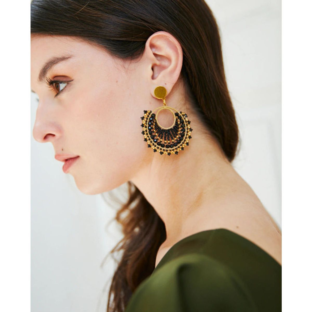 MI PLACARD - Aros Zaira NegroDorado