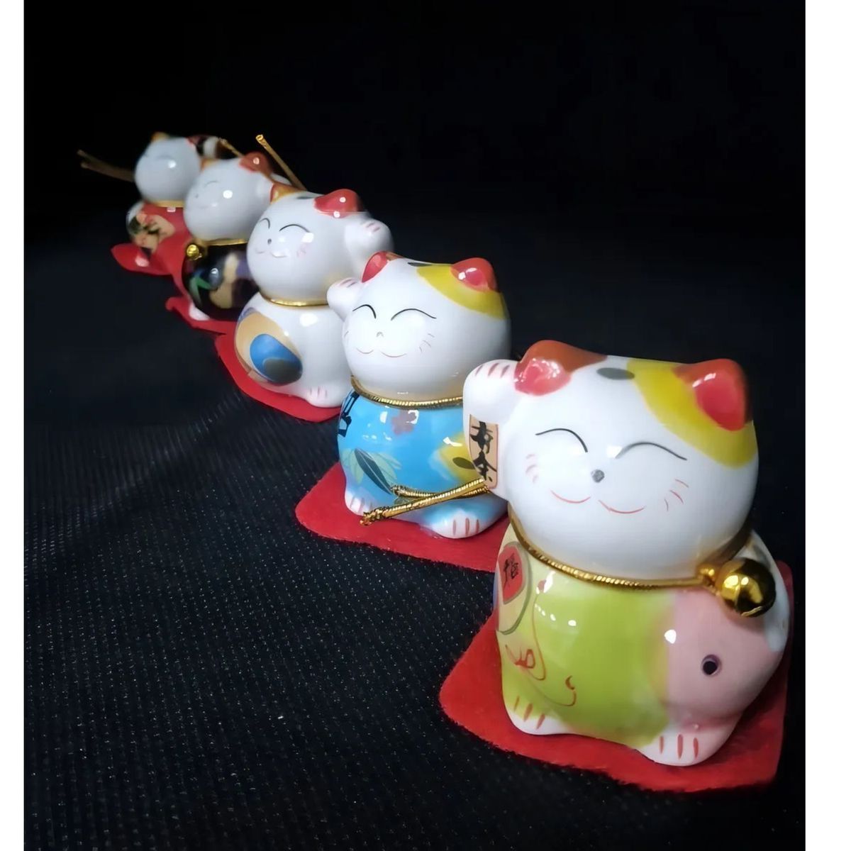 GENERICO - Set Decorativo Maneki Neko Gatos de la Suerte Orientales