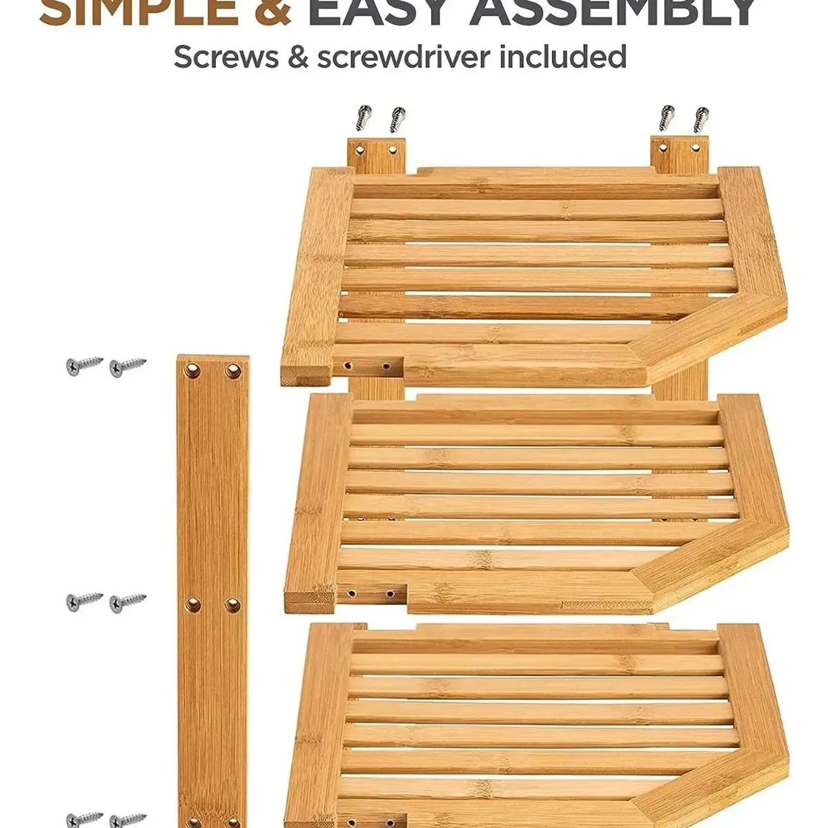 GENERICO - Estante Organizador Cocina 3 Niveles Rack Hogar Madera