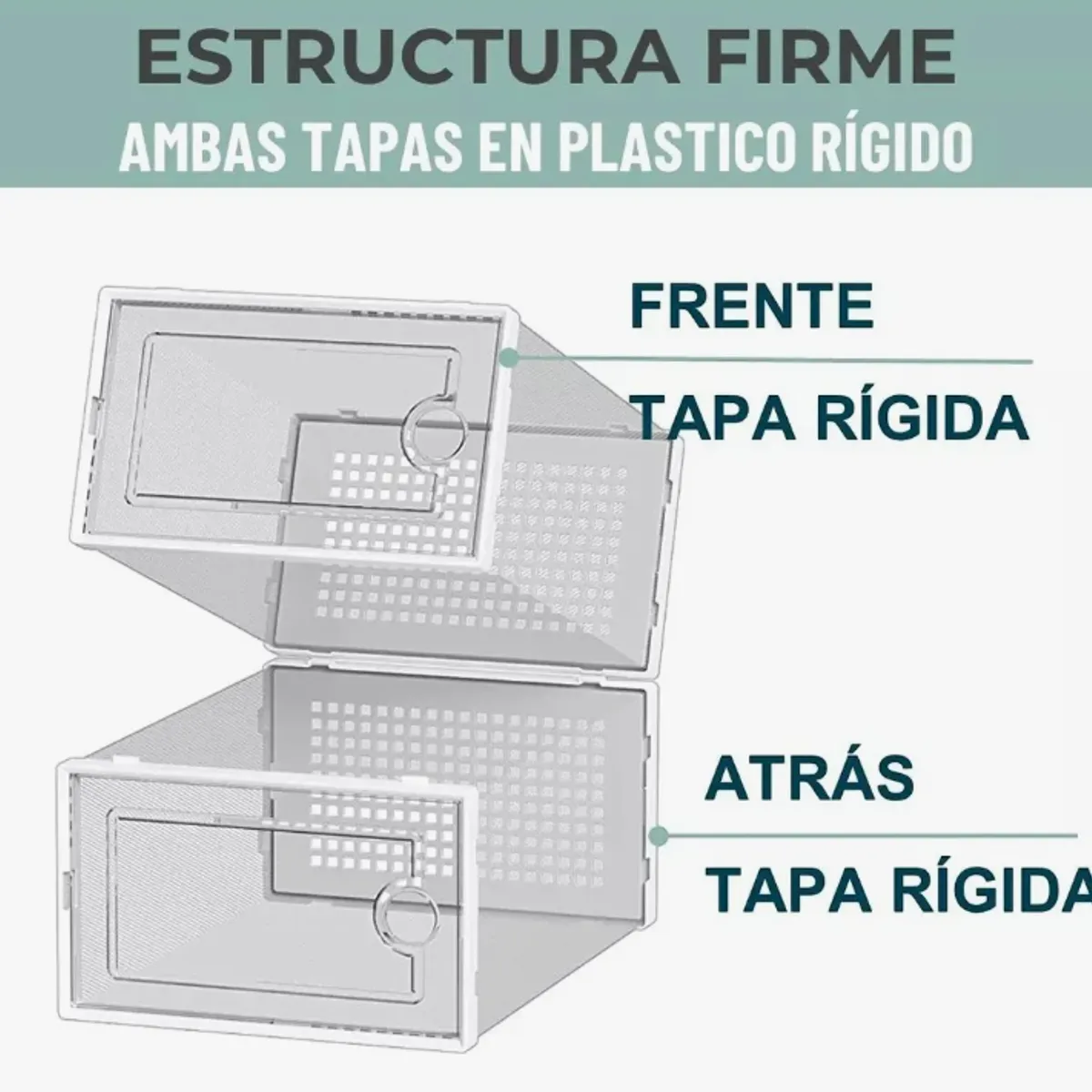 OKAY - Caja Organizadora De Zapatos Set 4 Apilables Y Firme Colores