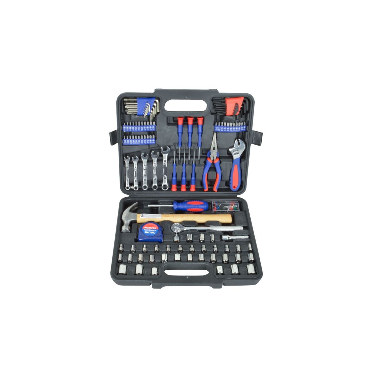 WORKPRO - JUEGO DE HERRAMIENTAS 297 PIEZAS MALETA ALUMINIO