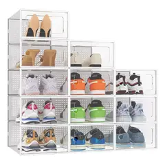 OKAY - Caja Organizadora De Zapatos Set 4 Apilables Y Firme Colores