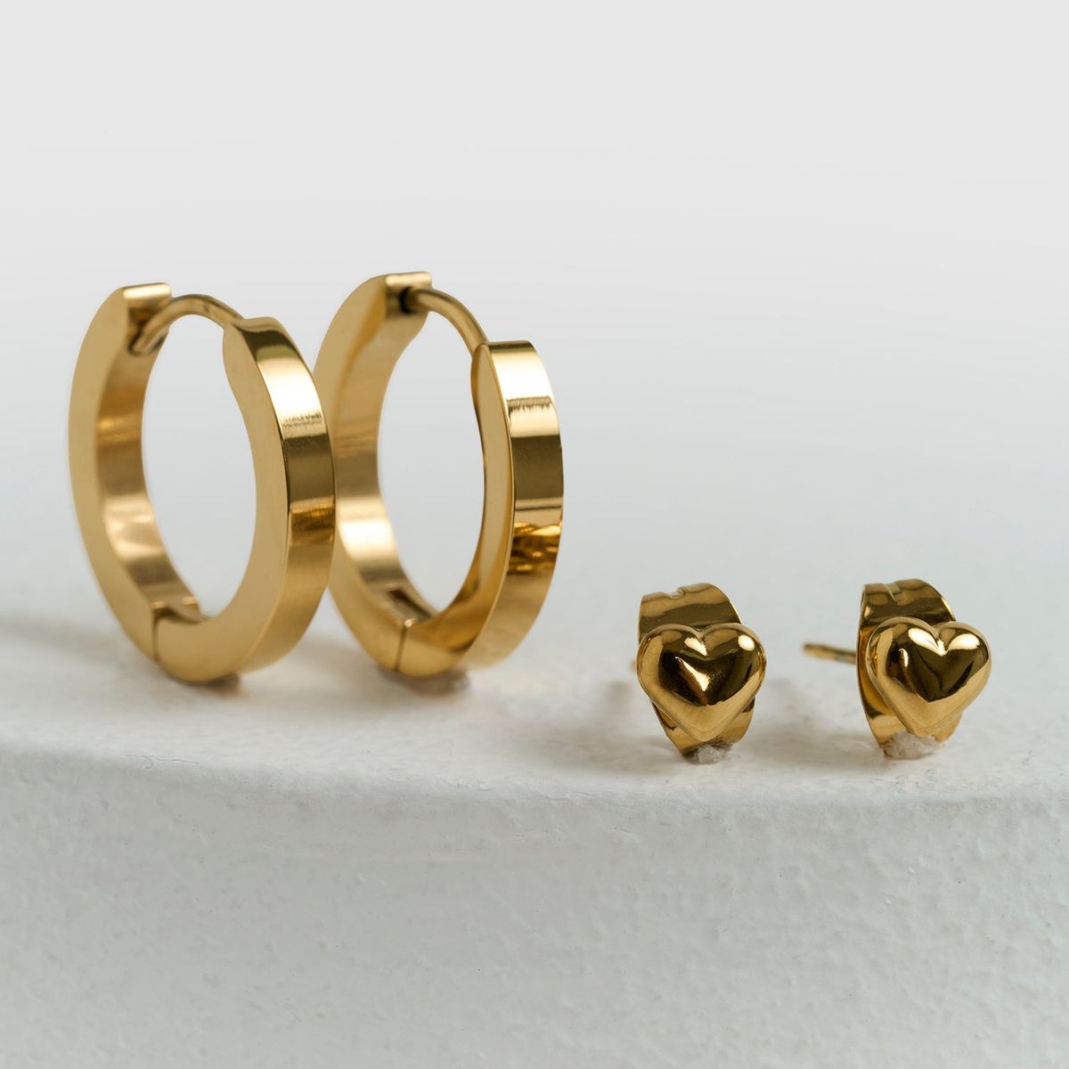 LOUNGE - Set Aros Mujer Corazón Argolla