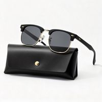 Gafas de sol clásicas elegantes media montura de metal UV400 Adecuado para viajes y correr