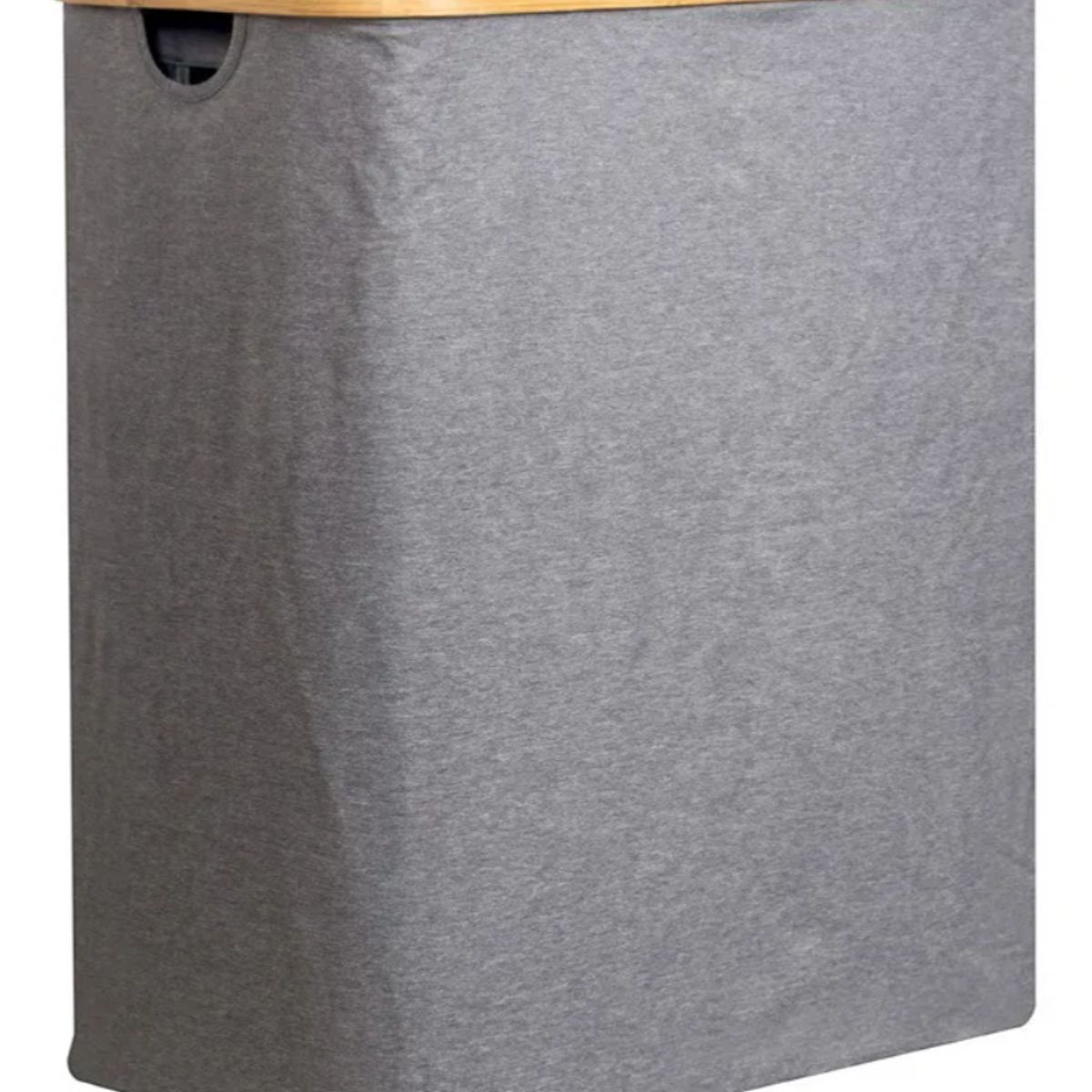 OKAY - Cesto Canasto Ropa Sucia Plegable Borde Madera Con Tapa