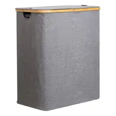 OKAY - Cesto Canasto Ropa Sucia Plegable Borde Madera Con Tapa