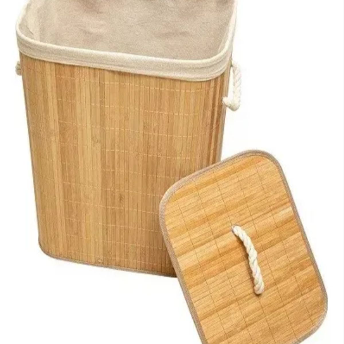OKAY - Cesta De Lavandería Rectangular Con Revestimiento Para Baño