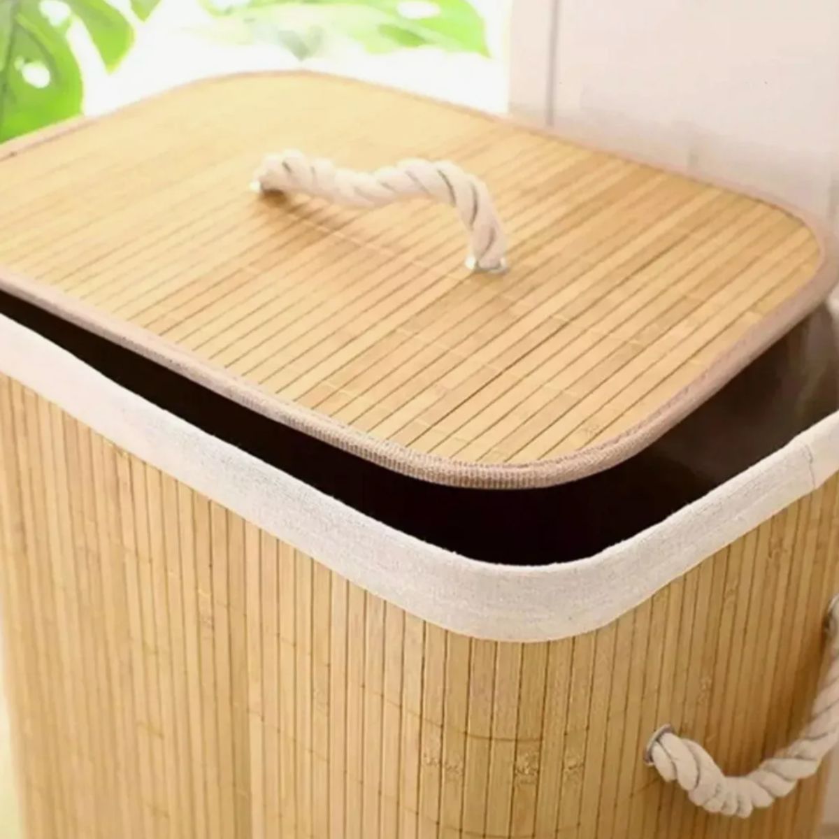 OKAY - Cesta De Lavandería Rectangular Con Revestimiento Para Baño