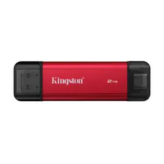 KINGSTON - SSD Externo Portátil 2TB, Dual USB-A y USB-C, USB 3.2 Gen 2, Alta Velocidad hasta 1050MB/s, Compatible Windows macOS Android
