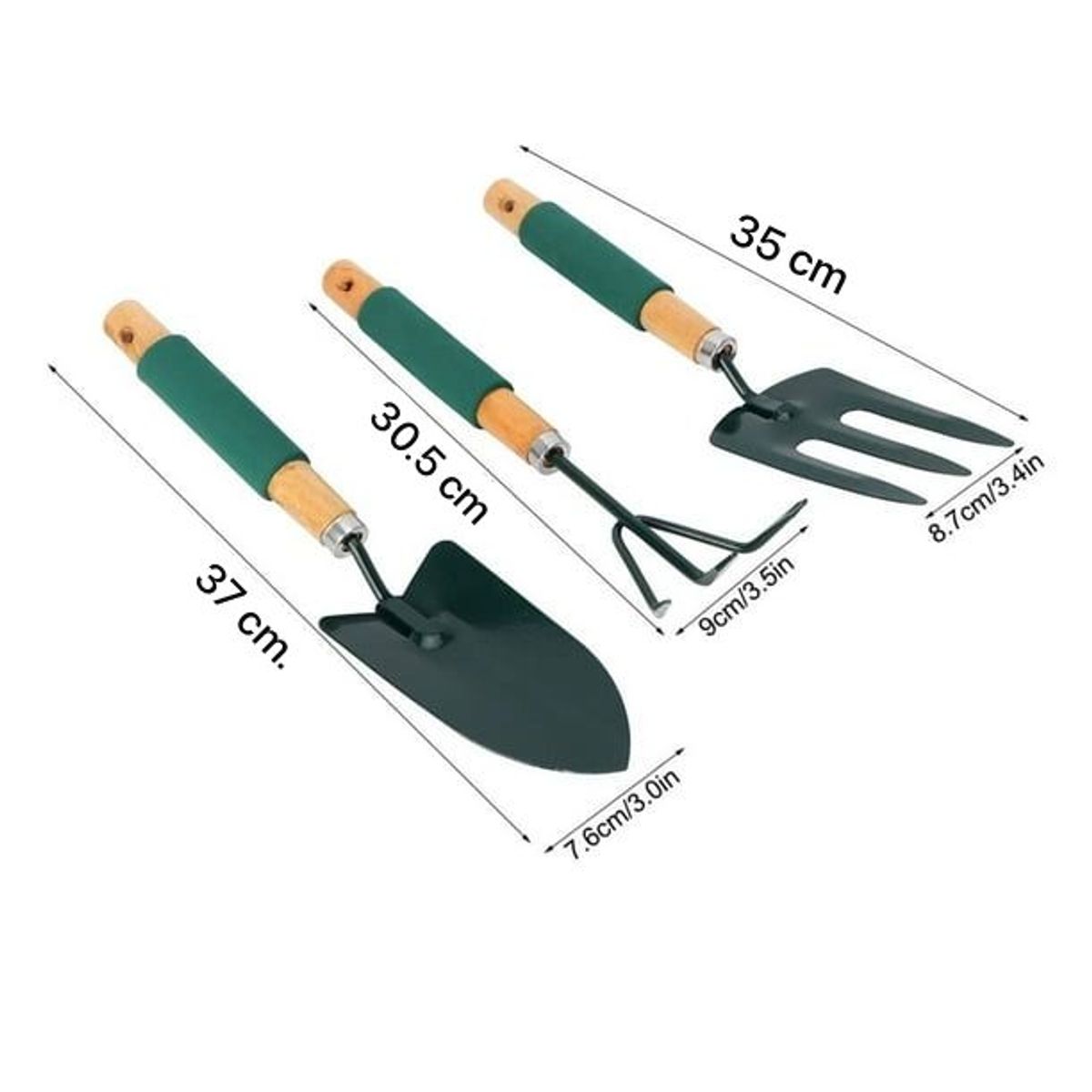 OEM - Set Herramientas De Jardineria Set 3 Piezas Jardin Grande