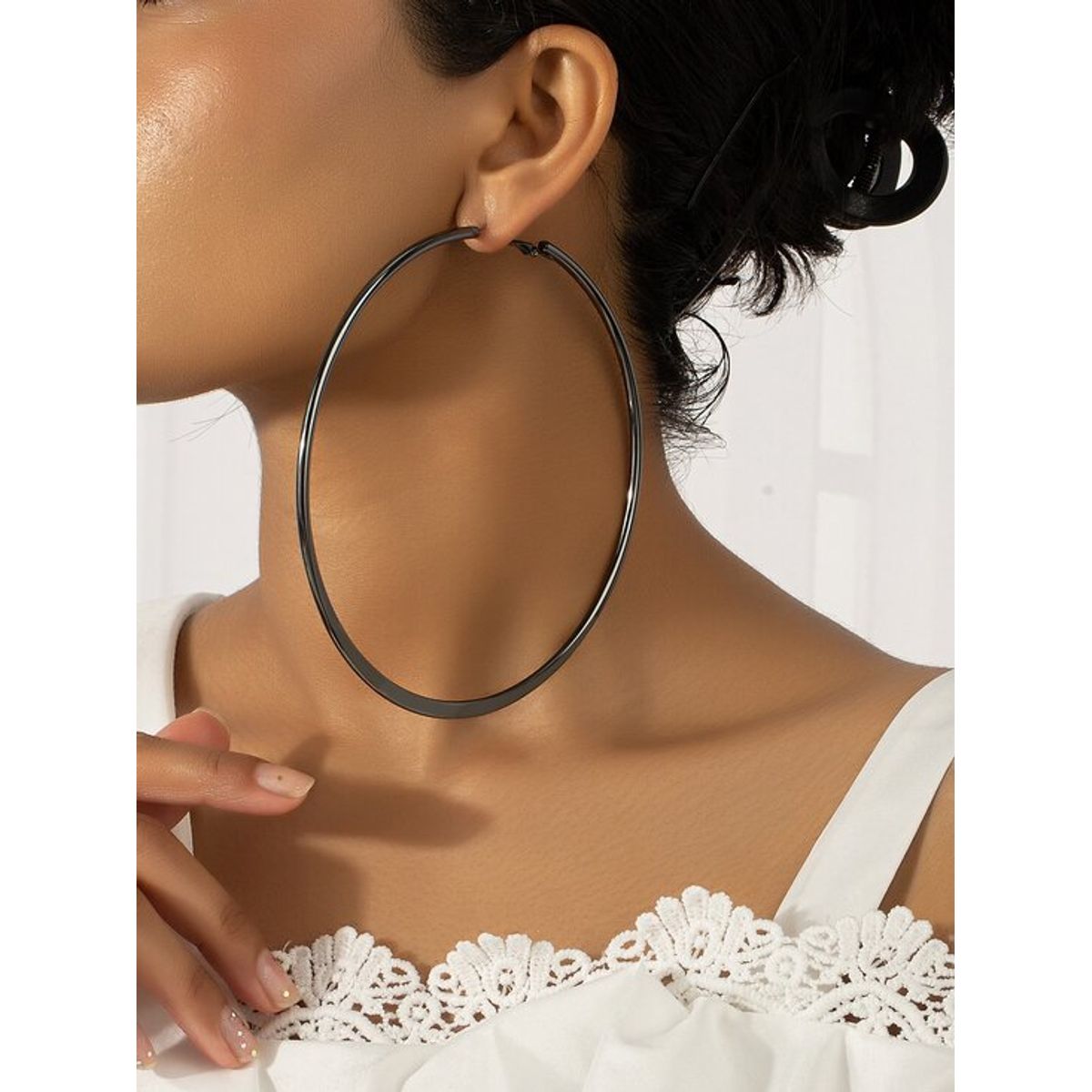 VARIOS - Aros Stacy Negro She Shines