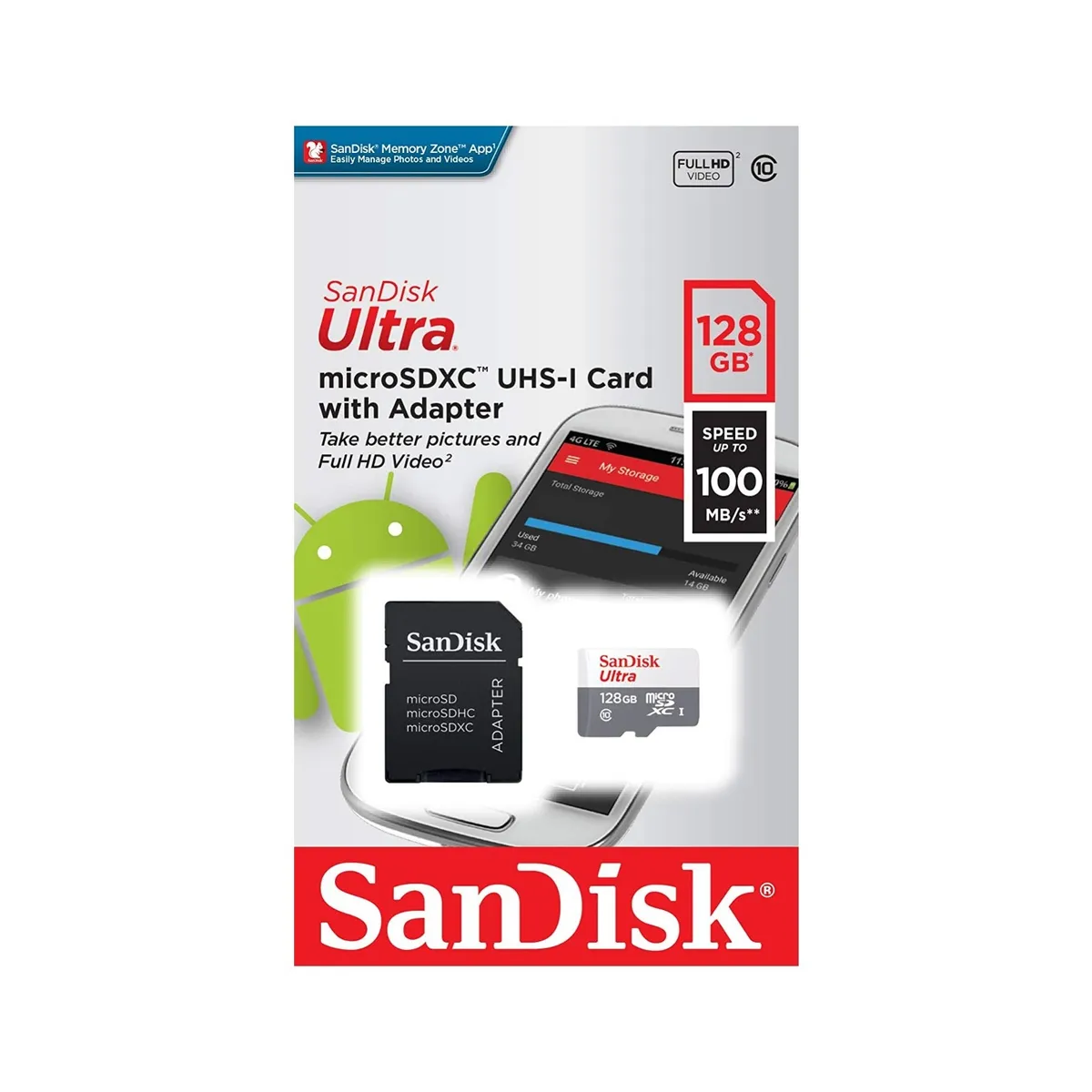 SANDISK - MicroSDXC SanDisk Ultra 128GB Negro