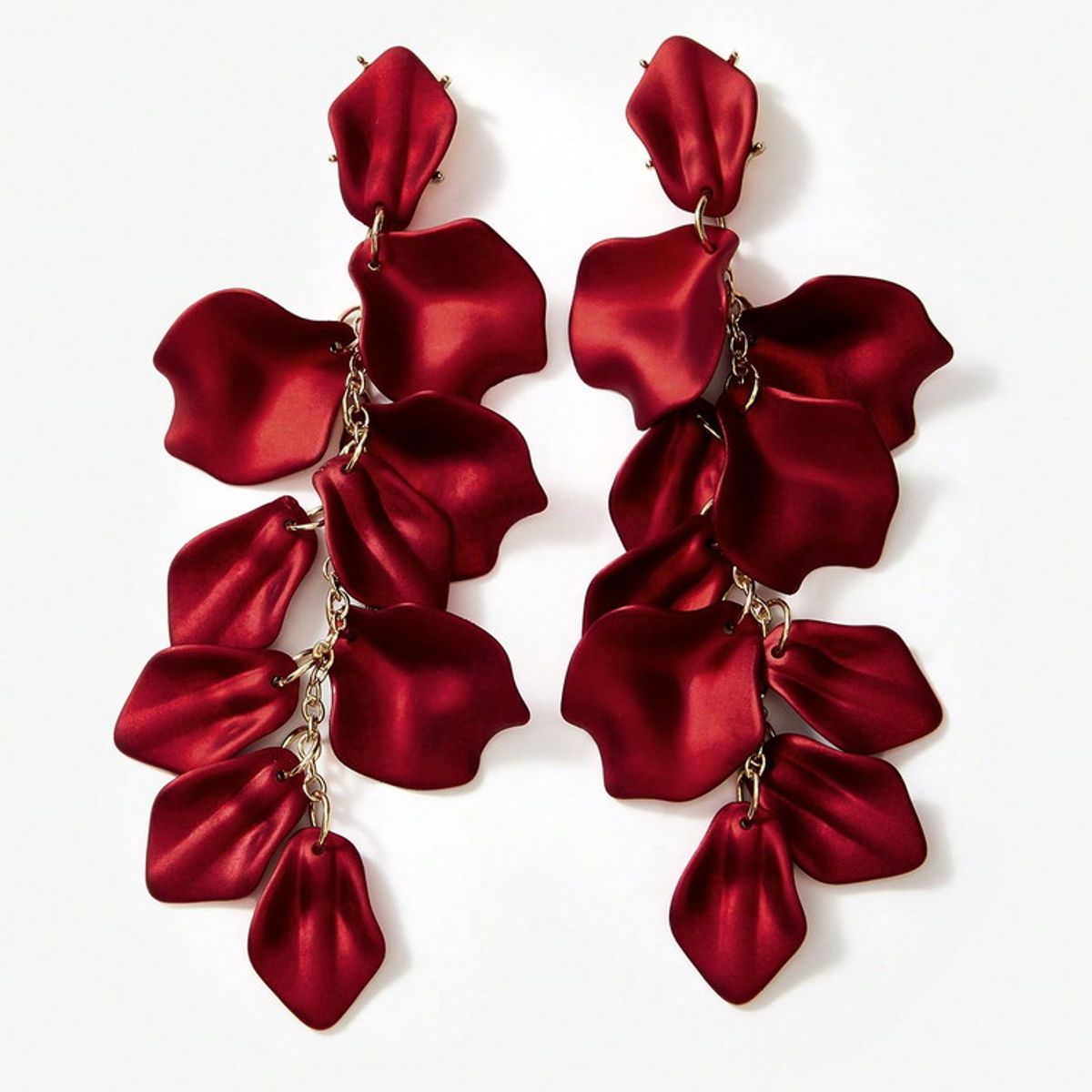 VARIOS - Aros Petal Drama Rojo She Shines