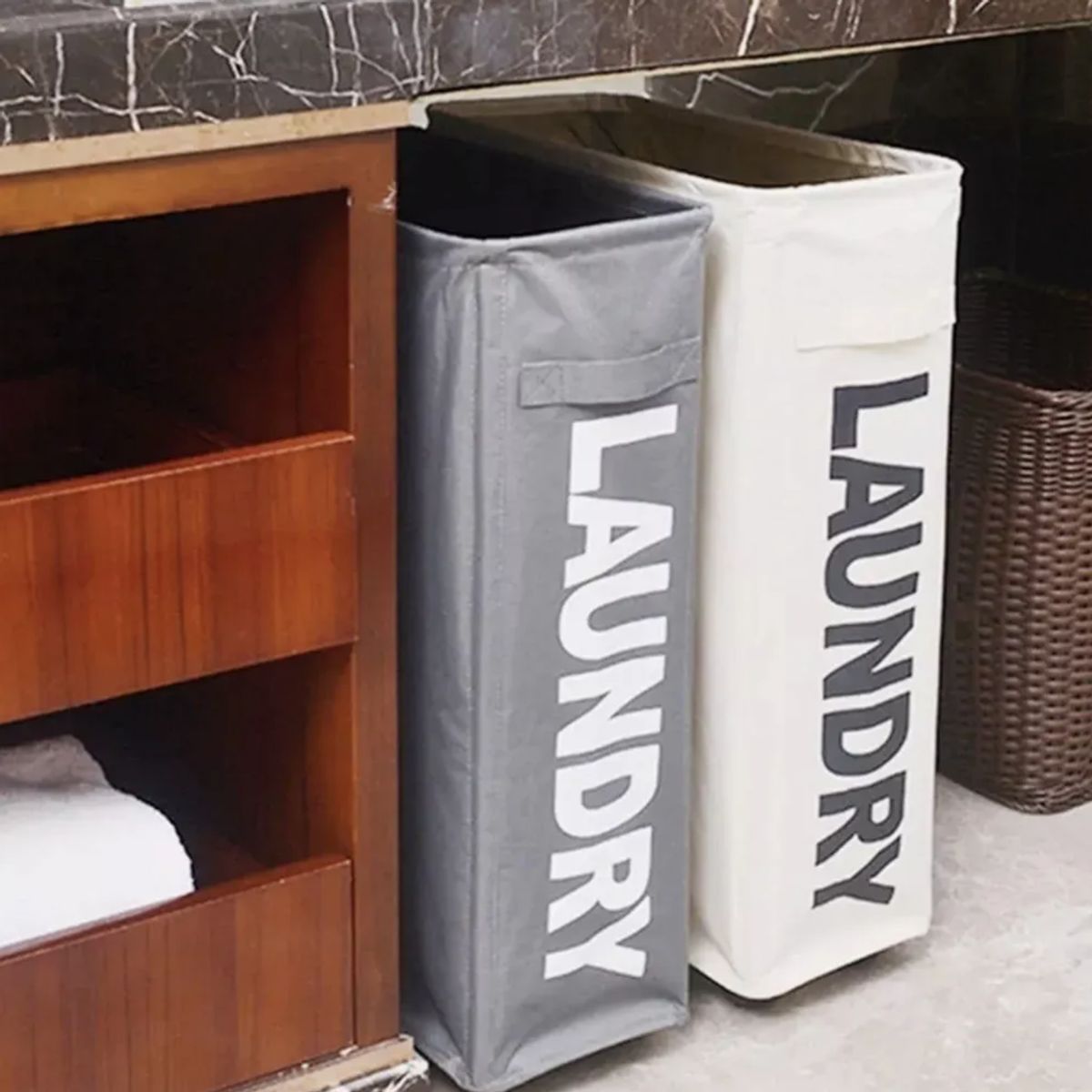 OKAY - Cestos Ropa Sucia Organizadores Con Ruedas Modernos Colores